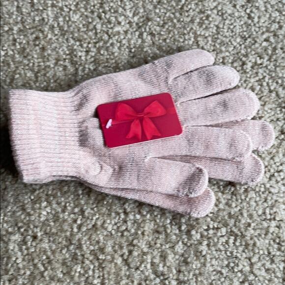 Women’s Blush Silver sparkle winter Gloves One Size - Picture 1 of 3